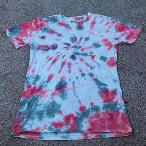 Pink and grey tie dye shirt